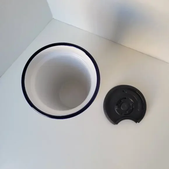 Starbucks 12 Oz Mermaid Tattoo Floral Ceramic Tumbler Travel Mug Blue Siren 2016 - Picture 5 of 6